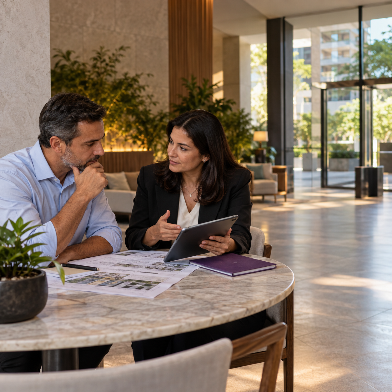 Atendimento consultivo e próximo da equipe de gestão condominial